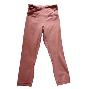 Lululemon Align Cropped Leggings Size 9 High Rise Ruched Waist‎ Yoga Pants